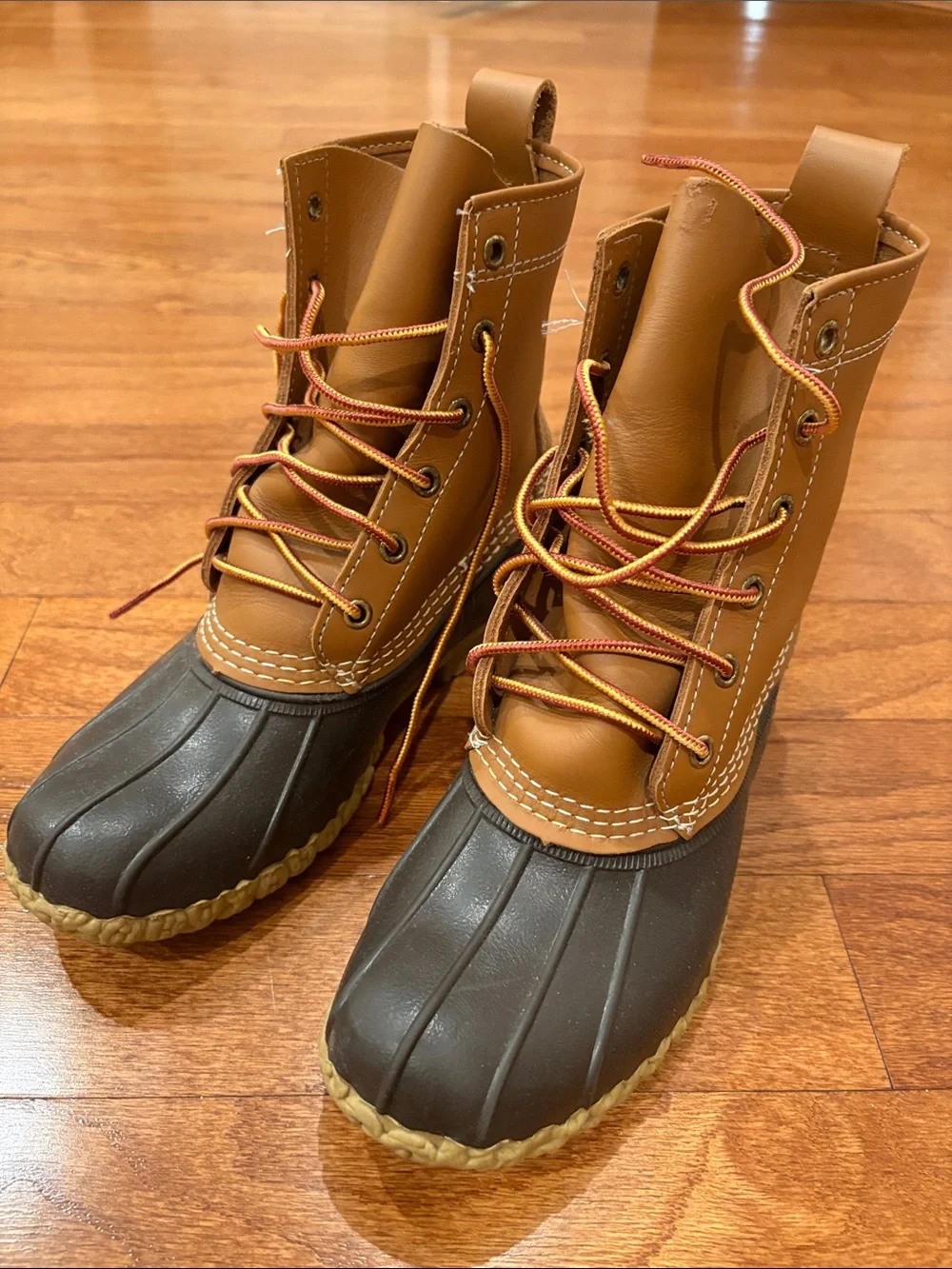 L.L. Bean Two-Tone Brown Waterproof Duck Boots - BRAND NEW
